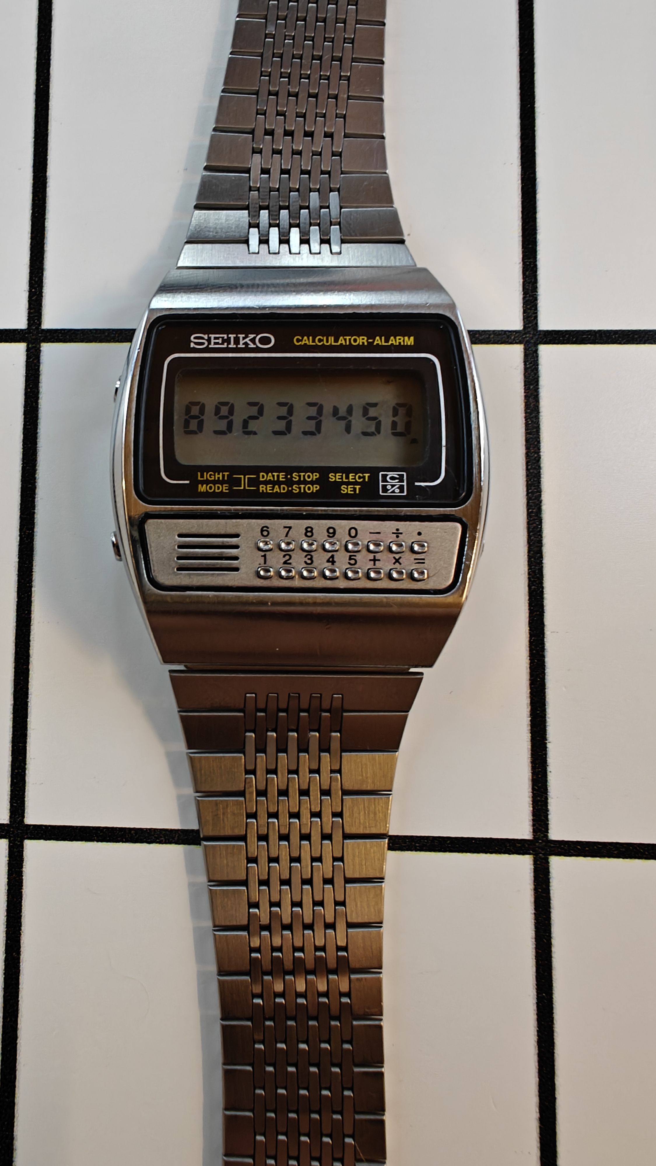 Vintage Seiko C359-5000 Calculator Watch from the 1970s