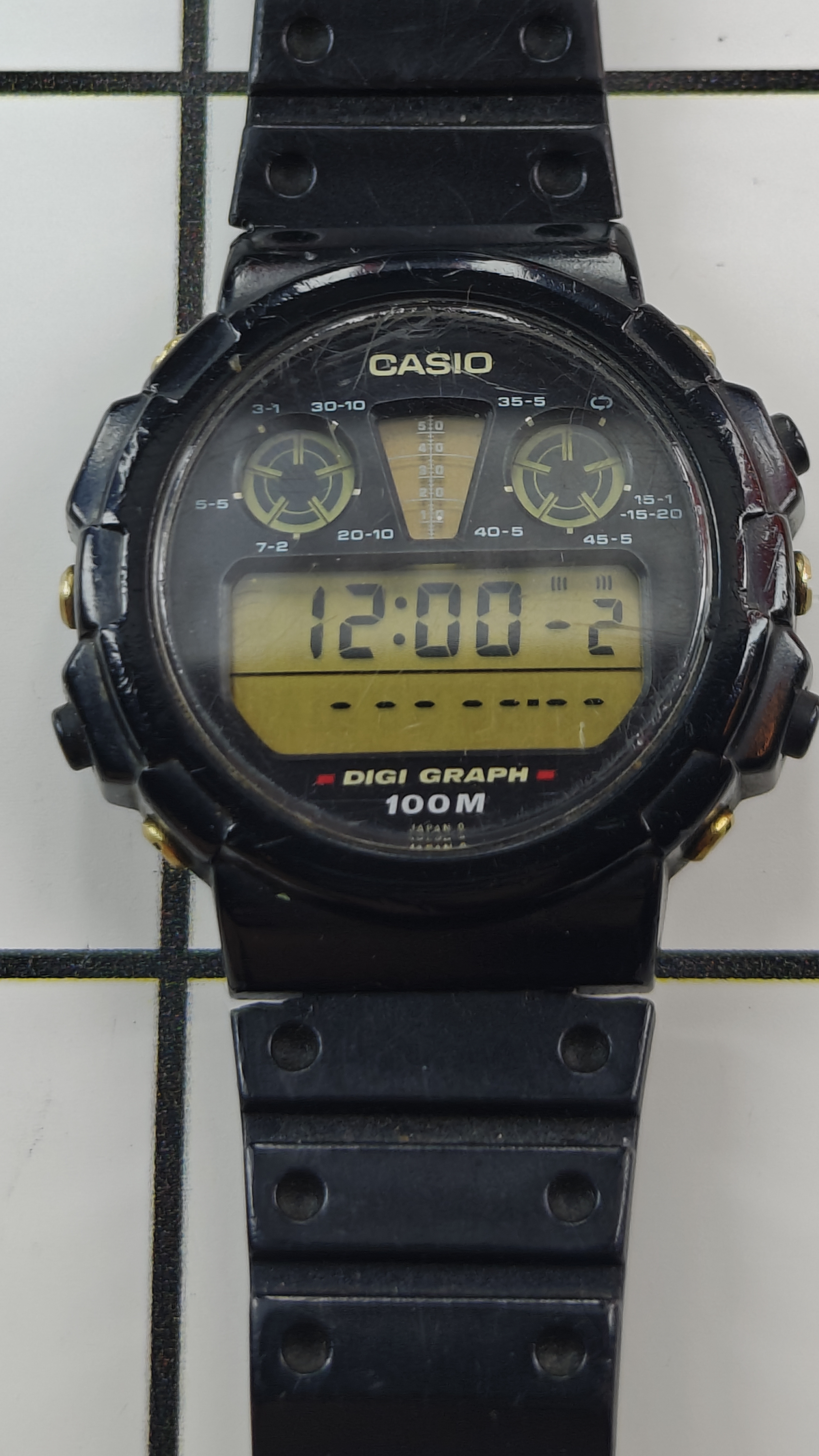 Vintage Casio DGW-30 Digi-Graph Watch from the 1990s