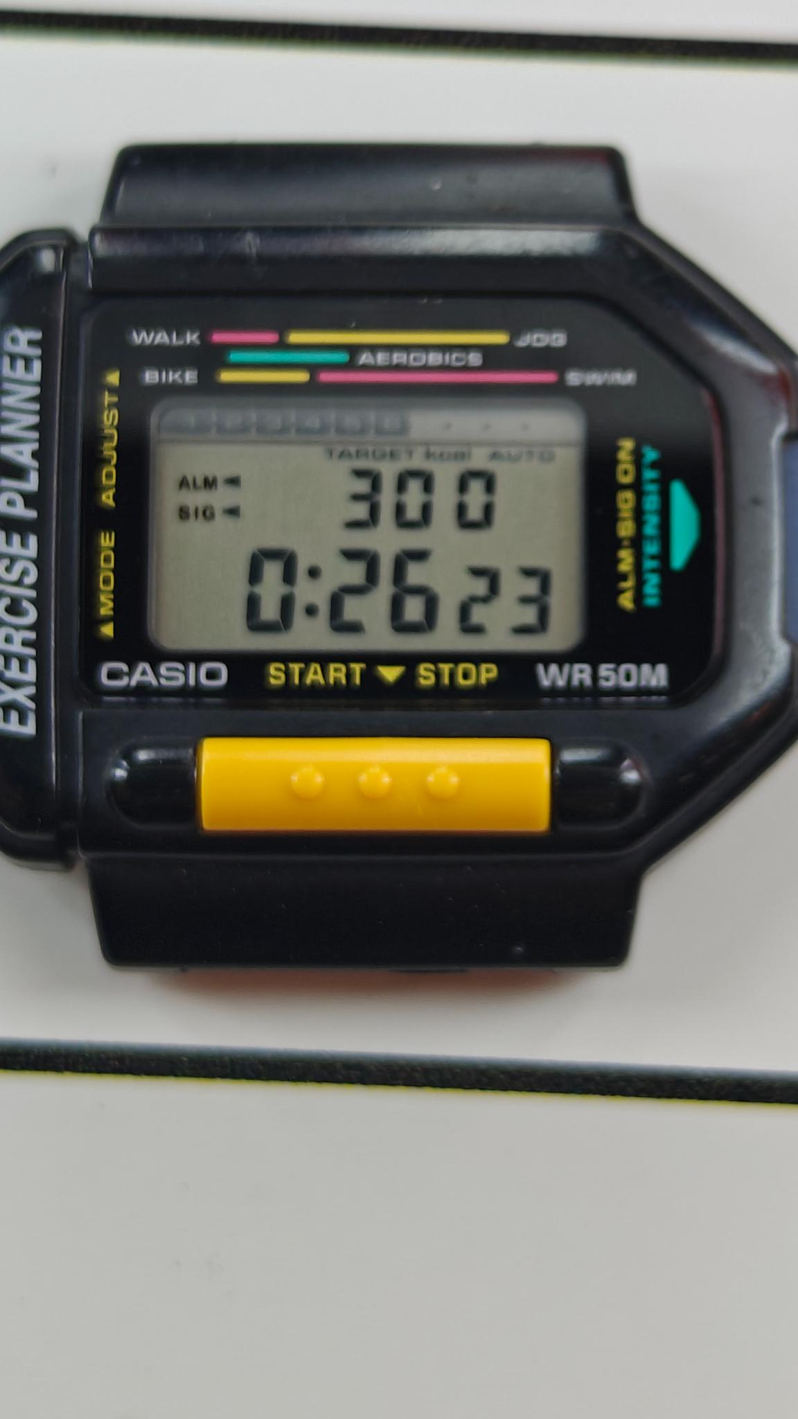 Vintage Casio EXP-10 Exercise Planner Watch from the 1990s