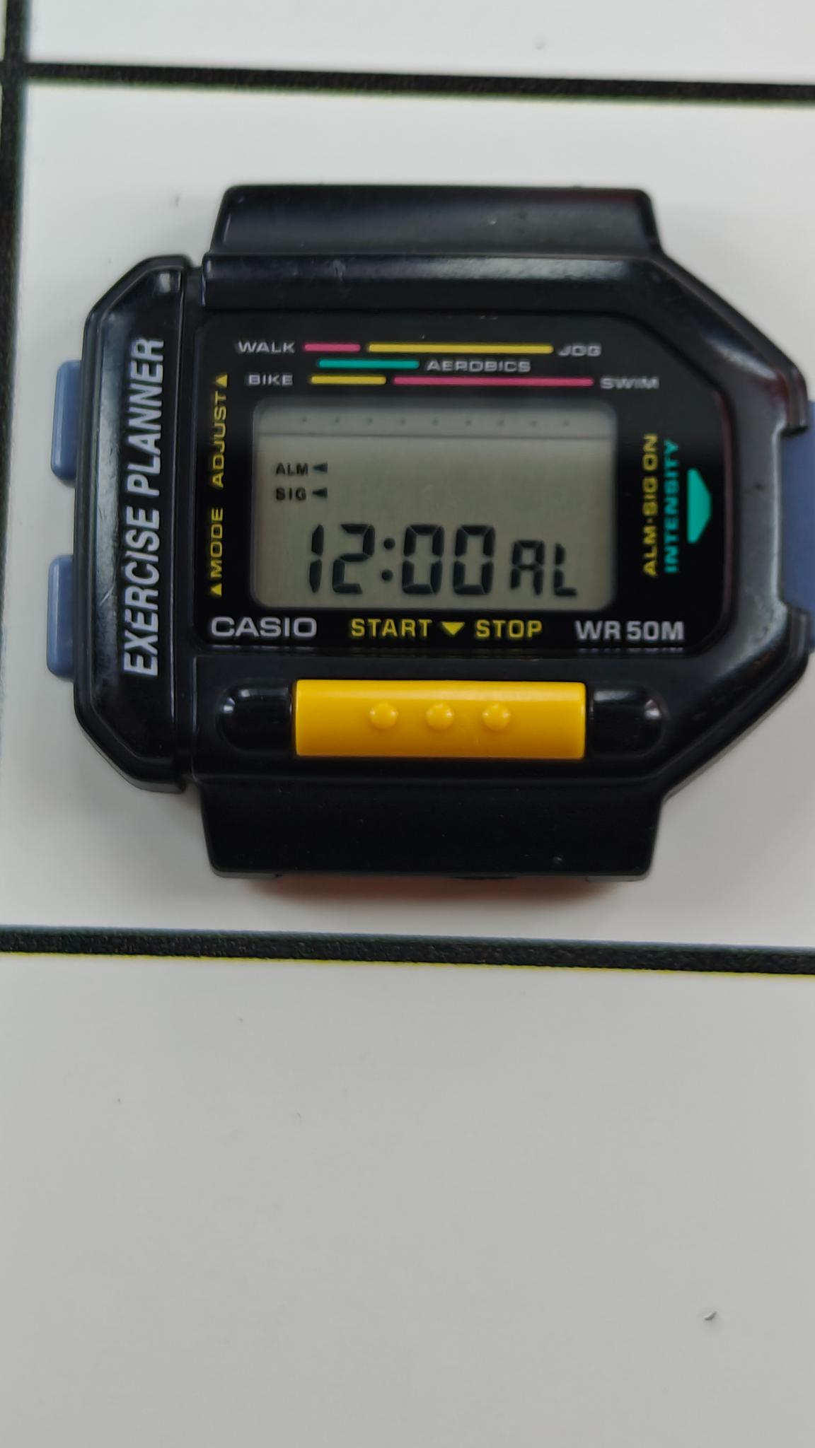 Vintage Casio EXP-10 Exercise Planner Watch from the 1990s