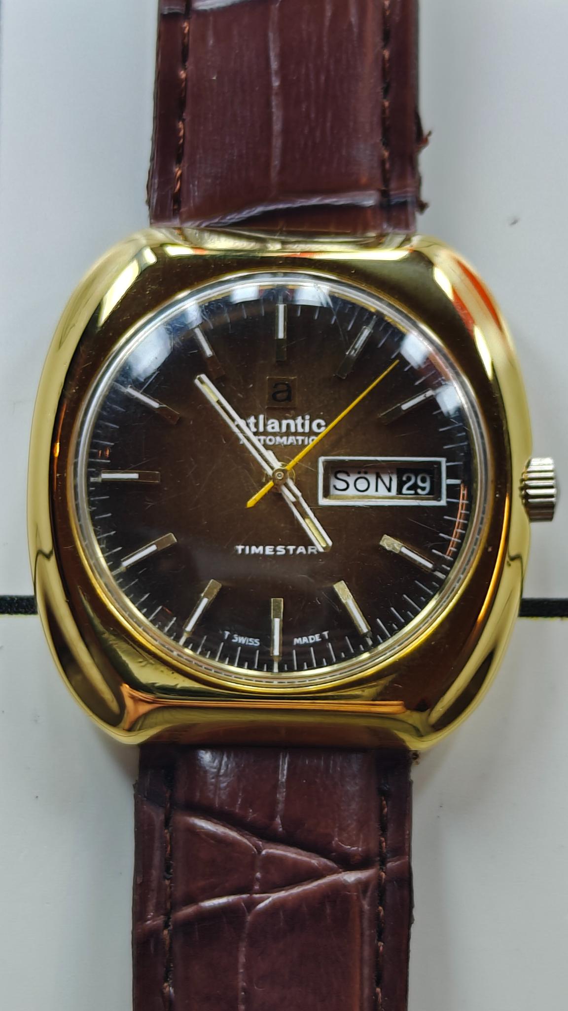 Vintage Atlantic Automatic TimeStar Day/Date Watch 1970/80’s in excellent condition