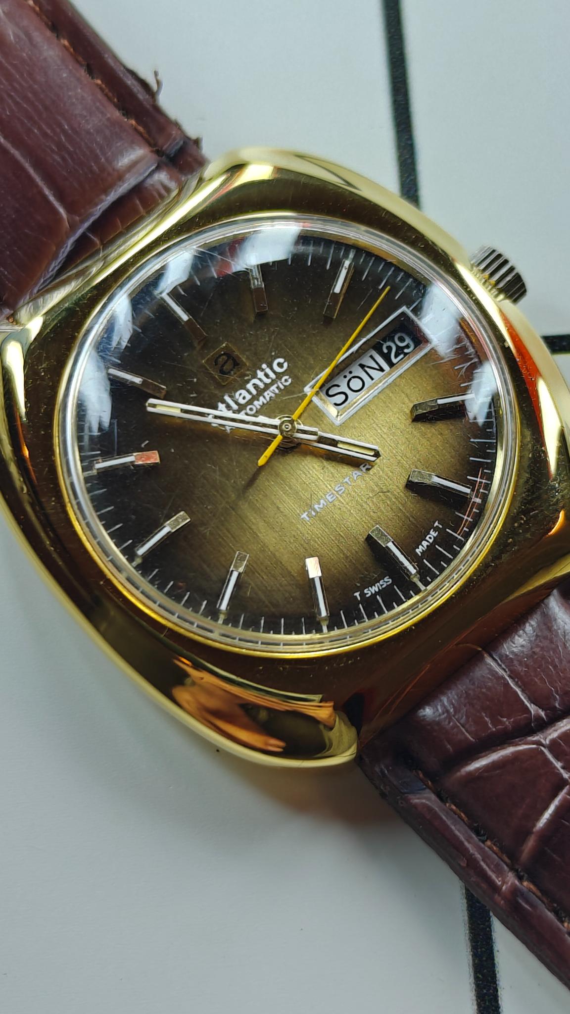 Vintage Atlantic Automatic TimeStar Day/Date Watch 1970/80’s in excellent condition