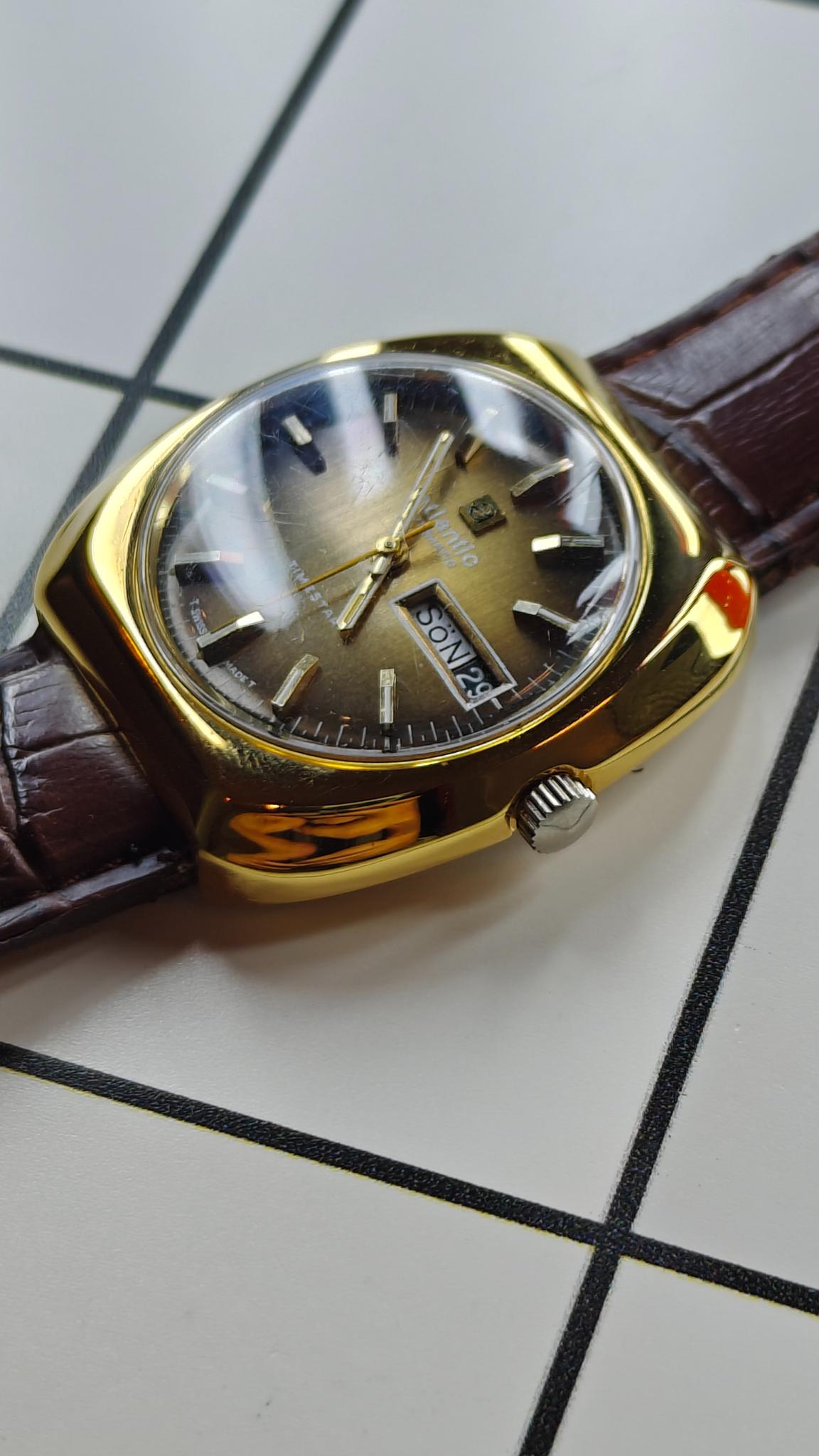 Vintage Atlantic Automatic TimeStar Day/Date Watch 1970/80’s in excellent condition