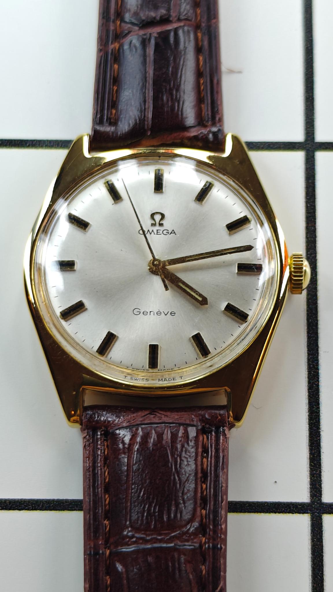 Vintage Omega Geneve Manual Cal. 601 Gold Plated Watch from the 1970s