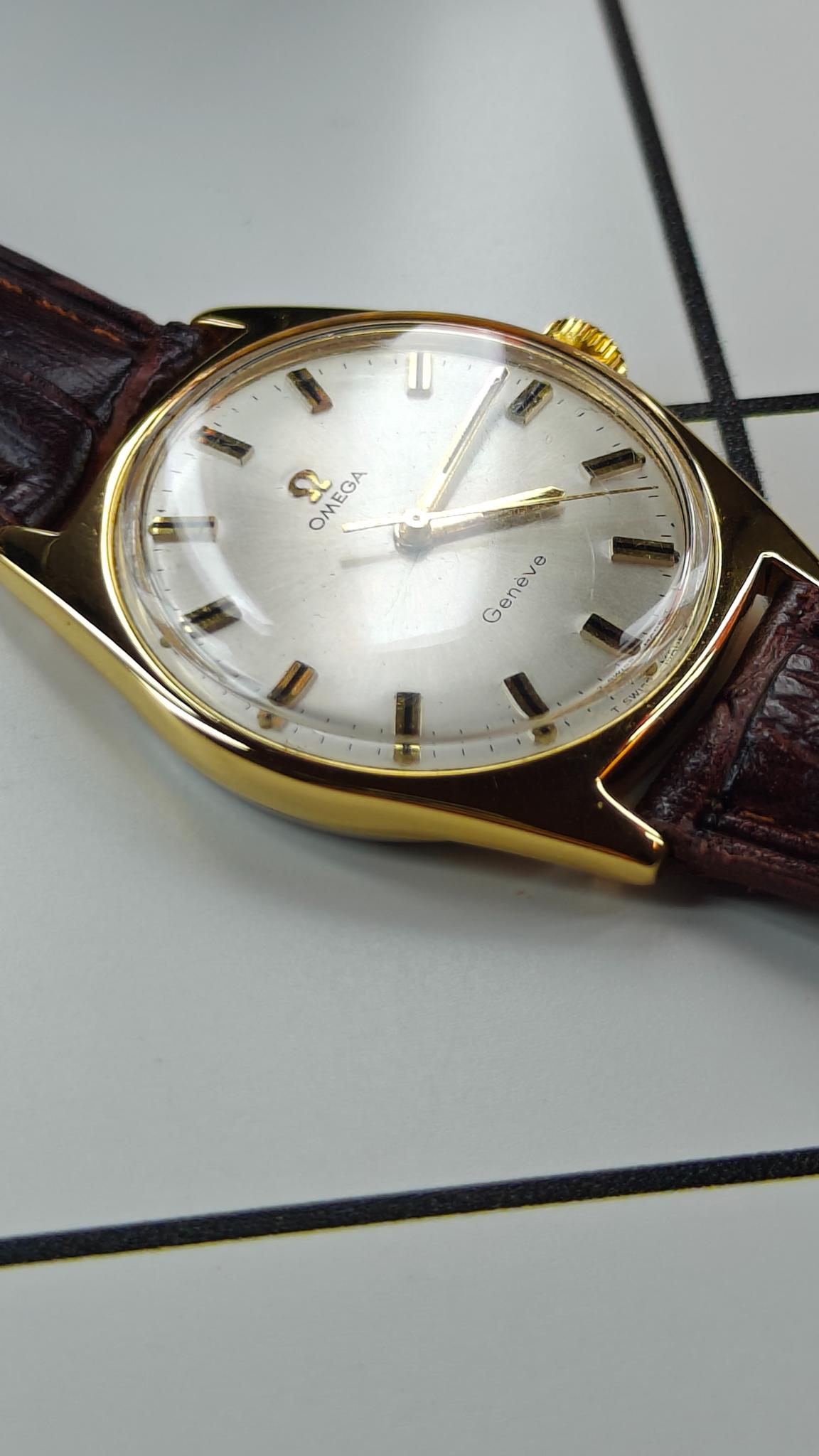 Vintage Omega Geneve Manual Cal. 601 Gold Plated Watch from the 1970s