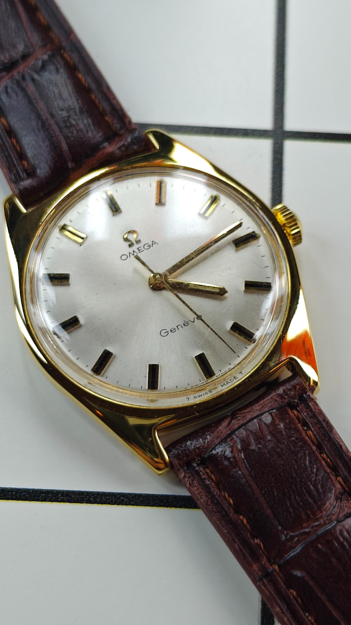 Vintage Omega Geneve Manual Cal. 601 Gold Plated Watch from the 1970s