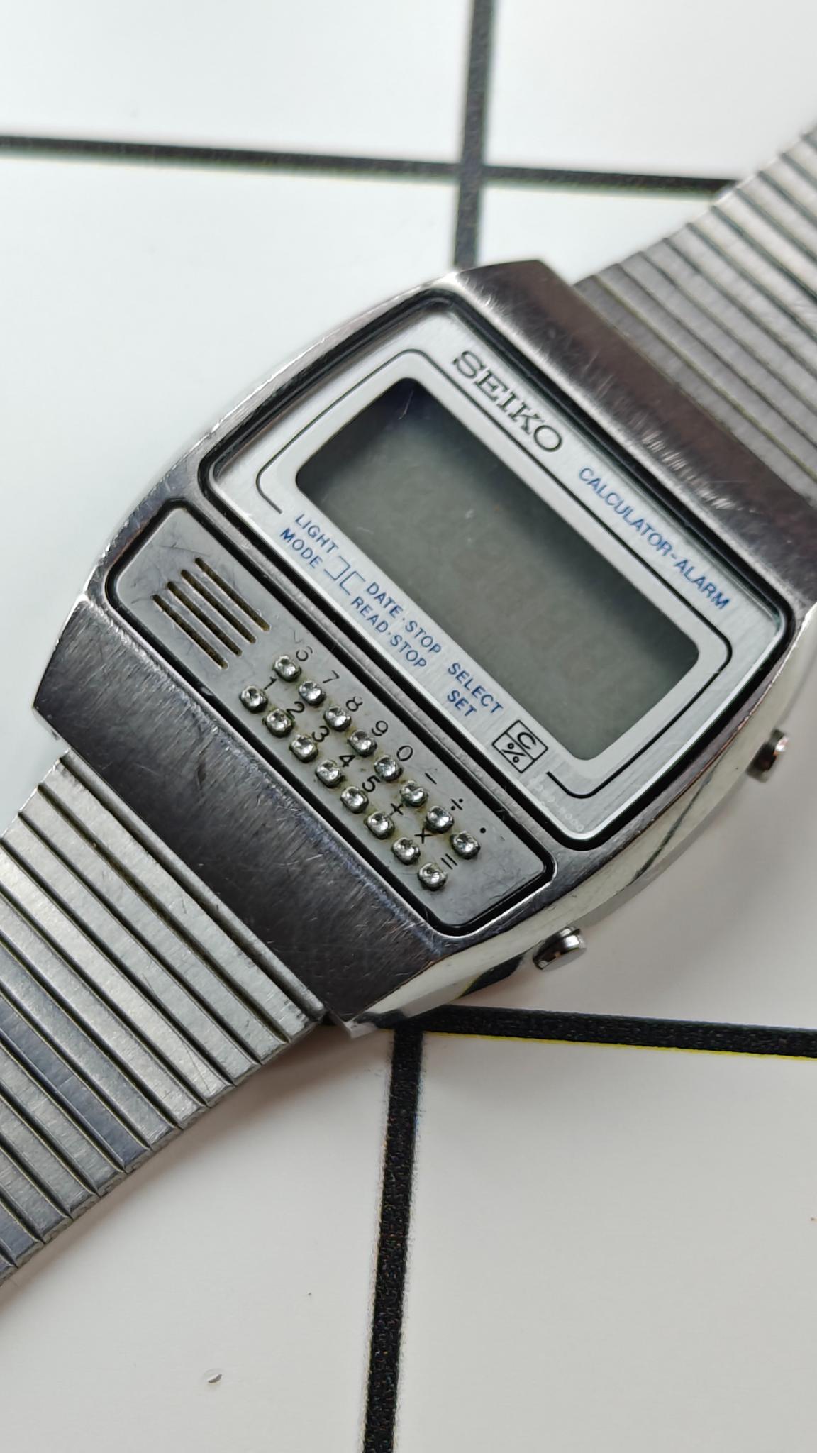 Vintage Seiko C359-5000 Calculator Watch from the 1970s
