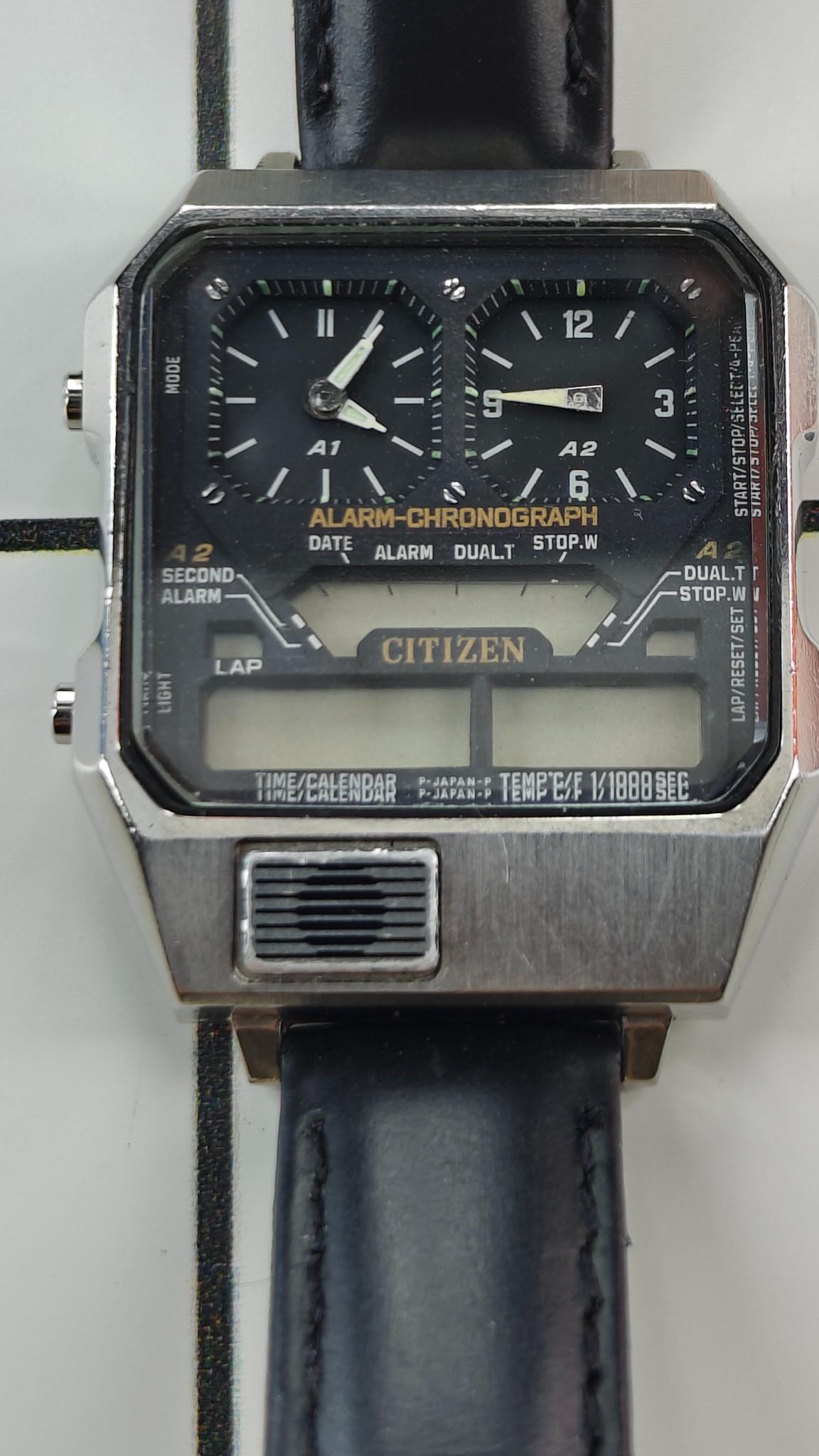 Vintage Citizen 8984 Thermometer Watch from the 1980s