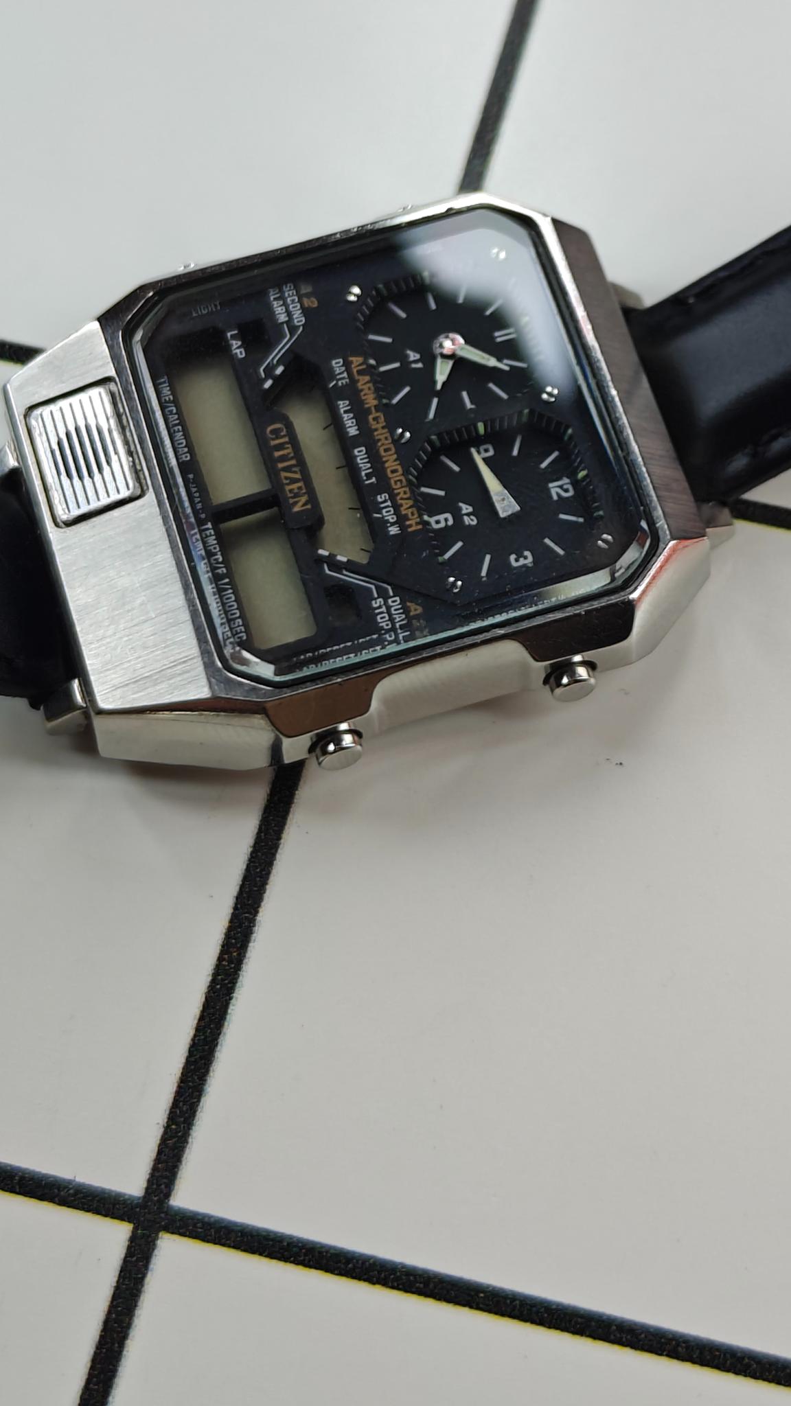 Vintage Citizen 8984 Thermometer Watch from the 1980s