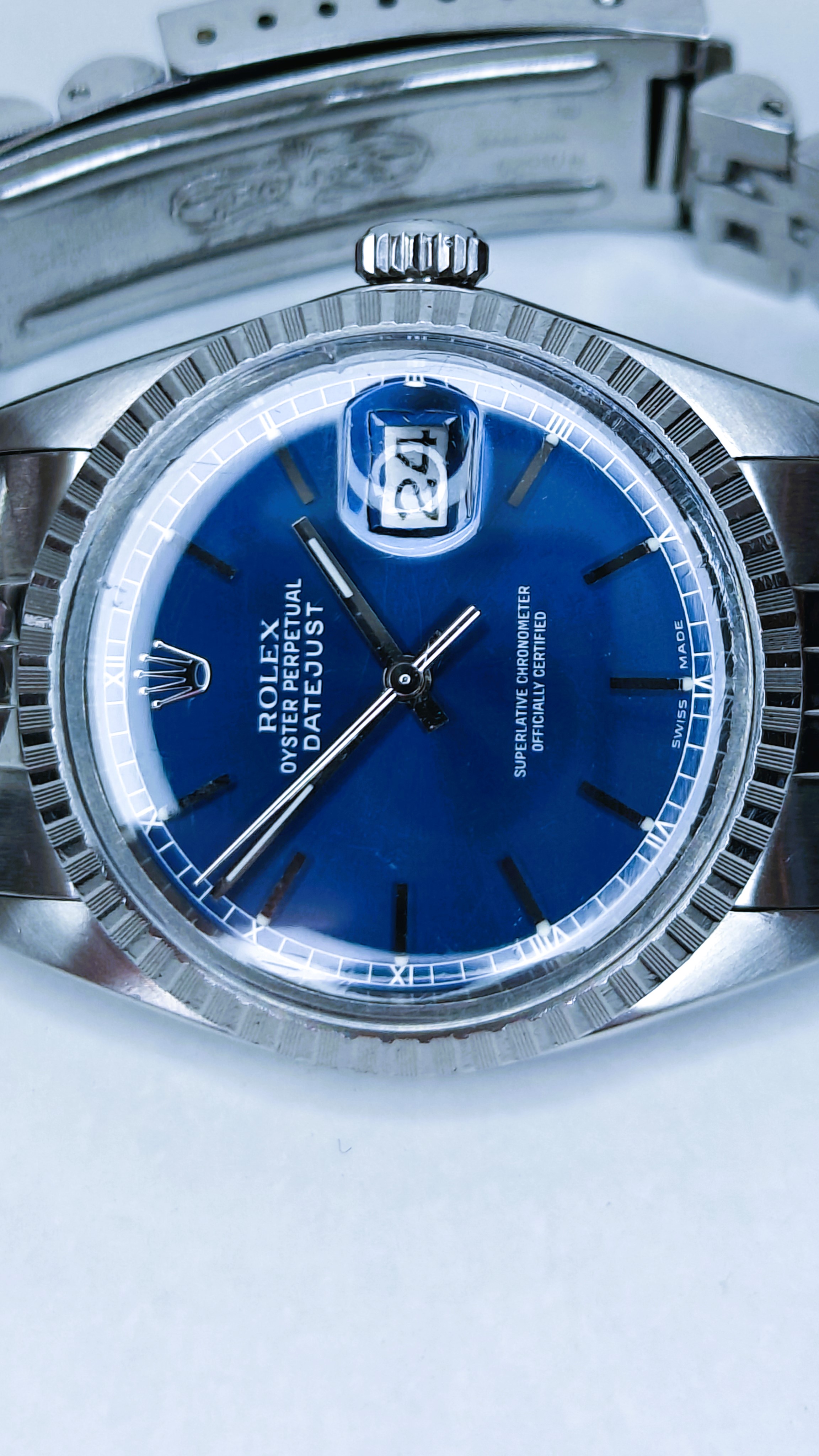 Rolex Datejust 16030 36mm Gorgeous Original Gloss Blue Dial