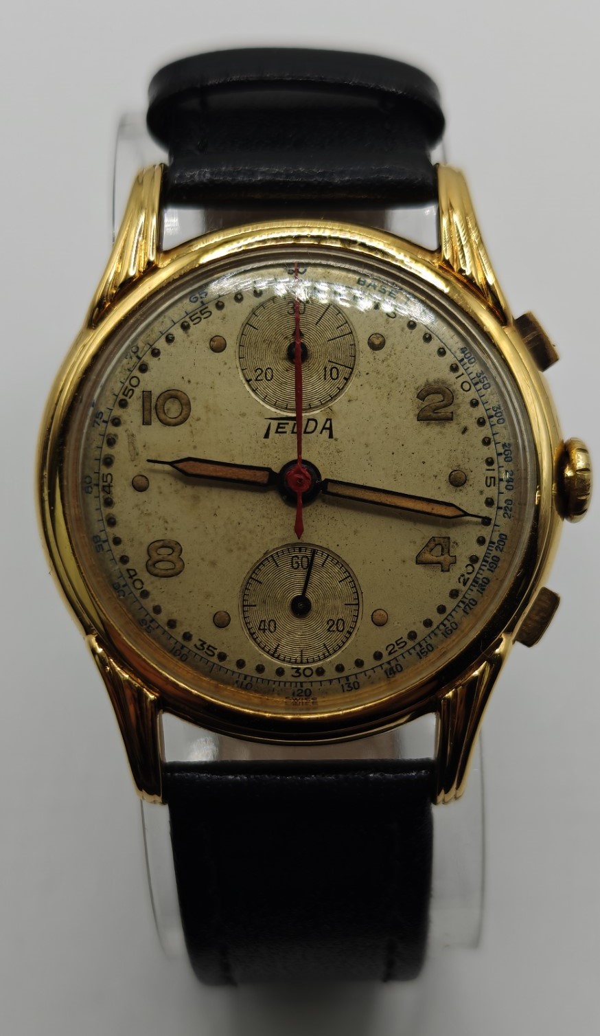  Vintage Telda (Nicolet) Gold Plated Chronograph Wrist Watch 
