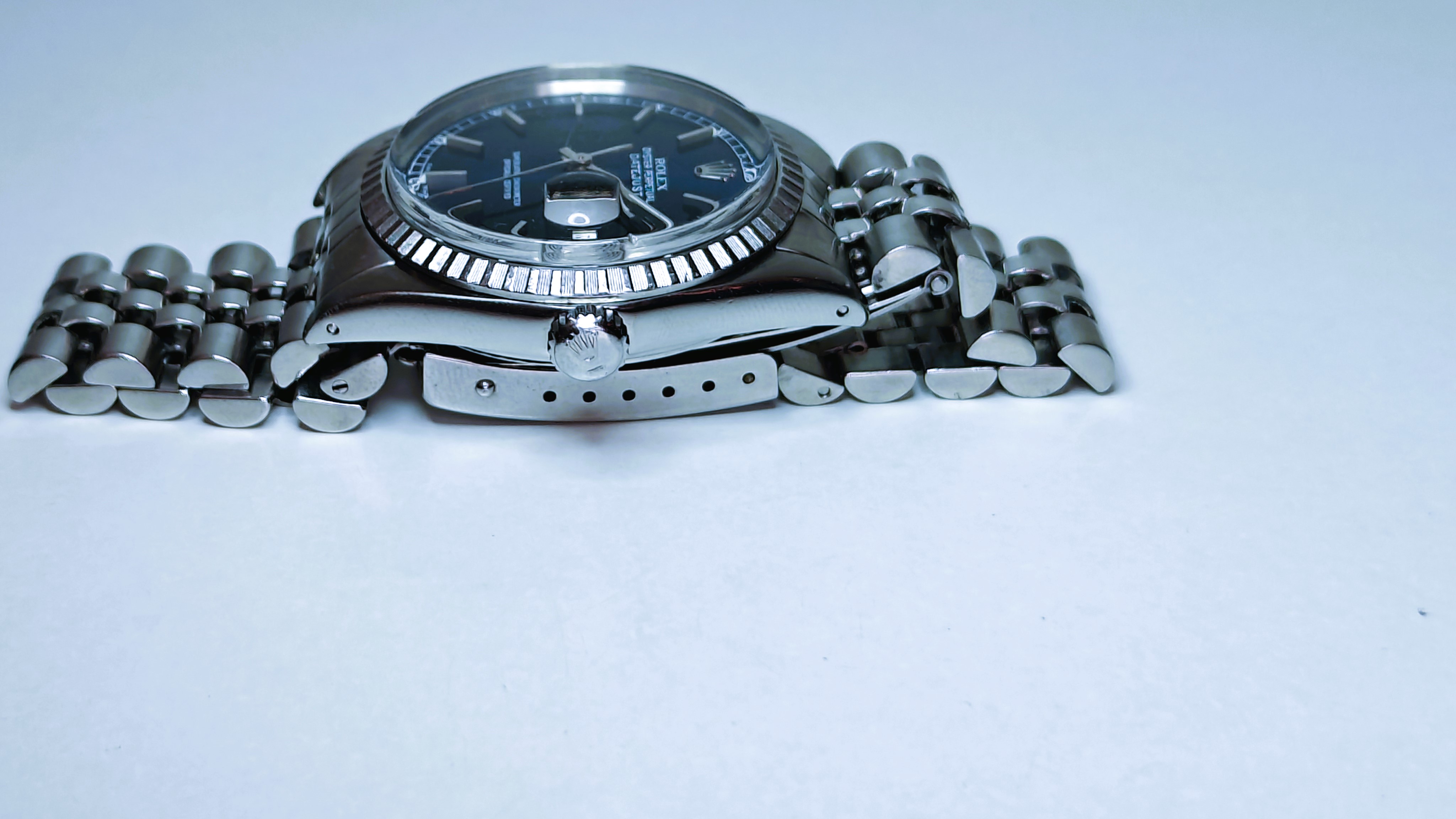 Rolex Datejust 16030 36mm Gorgeous Original Gloss Blue Dial