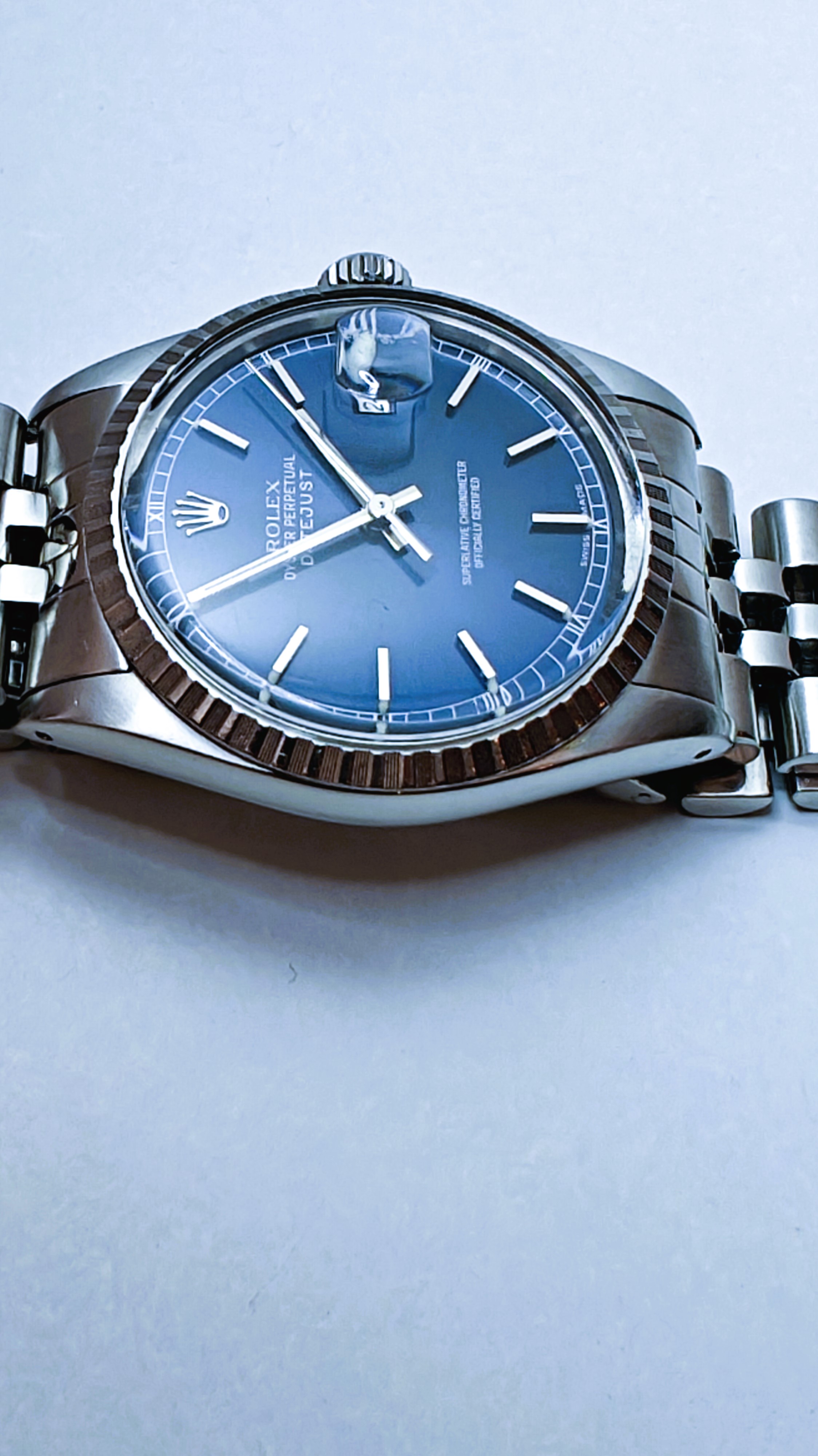 Rolex Datejust 16030 36mm Gorgeous Original Gloss Blue Dial