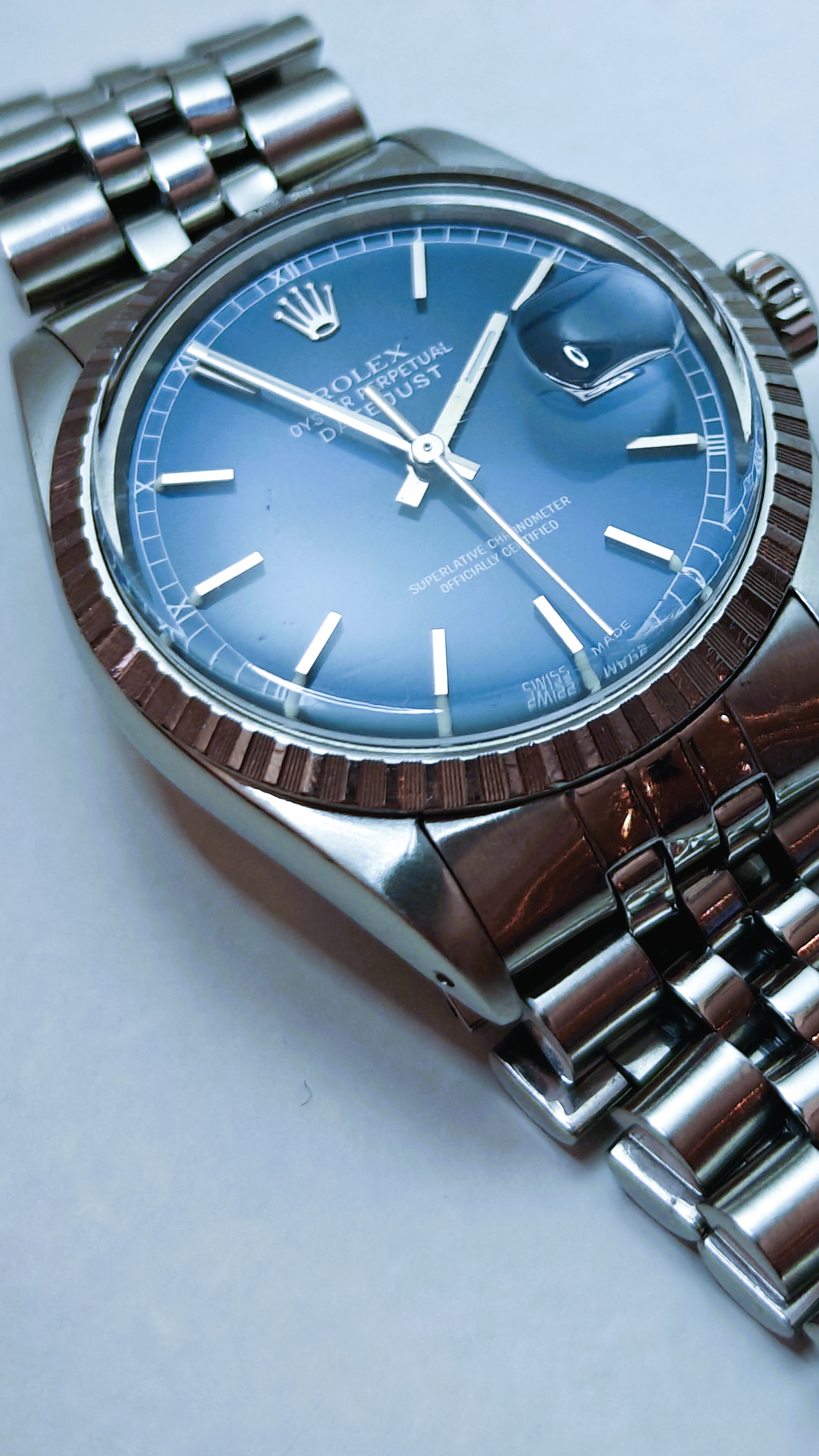 Rolex Datejust 16030 36mm Gorgeous Original Gloss Blue Dial