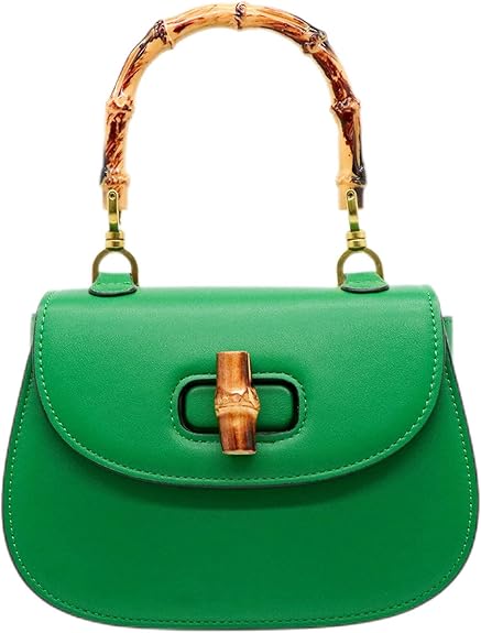 Womens Bamboo Shaped Top Handle Satchel Crossbody
