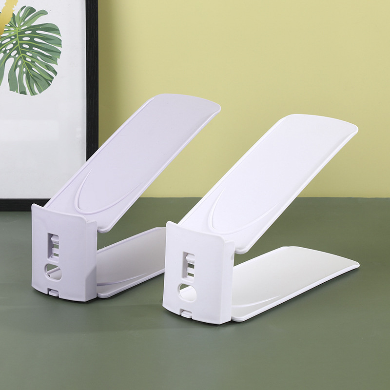 Three-stage adjustable shoe rack for home dormitory organization artifact shoe cabinet storage double-layer shoe rack