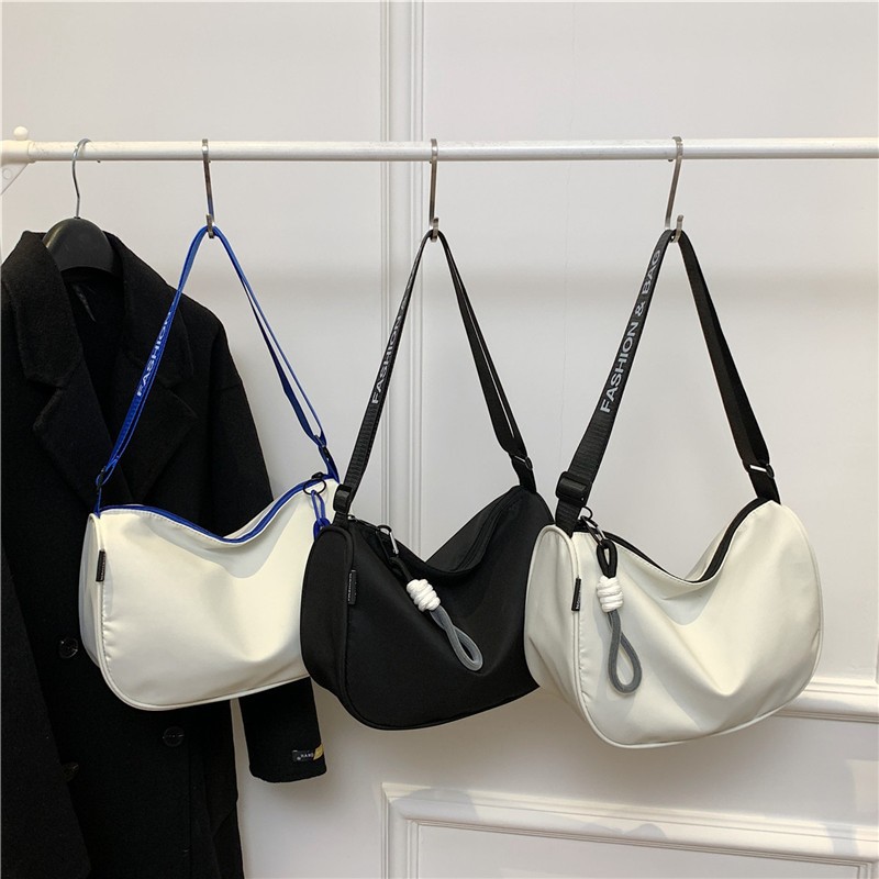 2024 new style trendy versatile shoulder bag fashionable casual texture Korean tote bag female casual nylon messenger bag