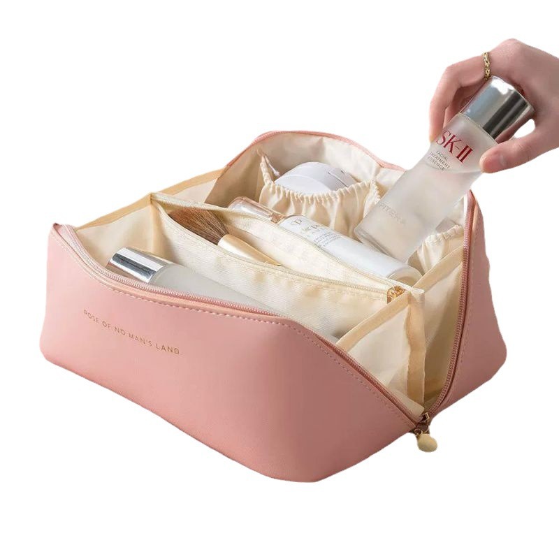 Cosmetic bag for women new portable toiletries storage bag large capacity travel multifunctional princess makeup brush bag