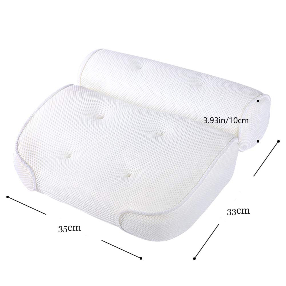 Suction cup 3D mesh, machine washable bathtub pillow Spa pillow