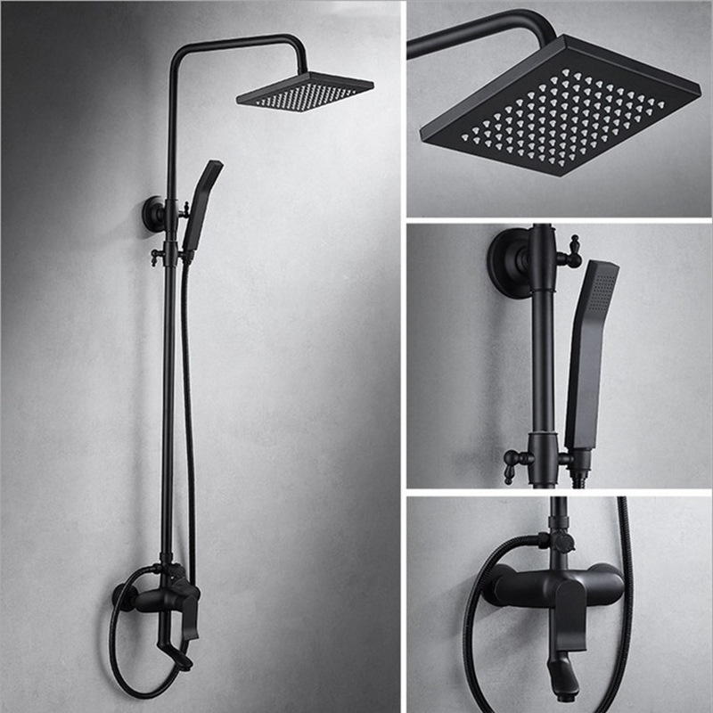 Home smart shower set constant temperature gray shower screen piano key four-speed shower shower bathroom