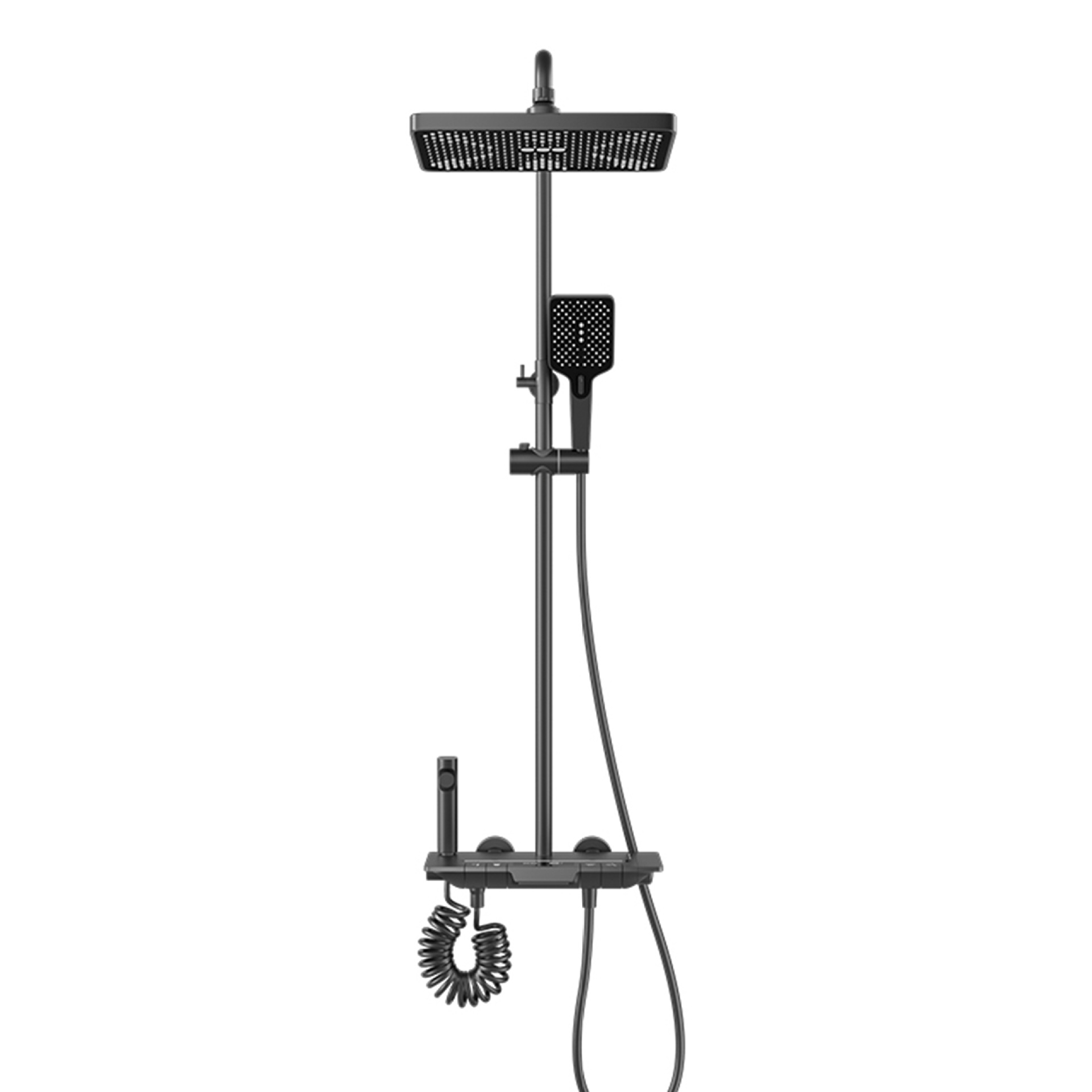 Home smart shower set constant temperature gray shower screen piano key four-speed shower shower bathroom