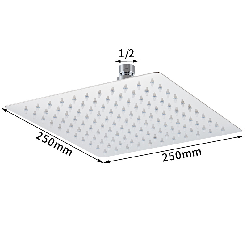 LED stainless steel shower head hydraulic water outlet automatic power generation rain shower head