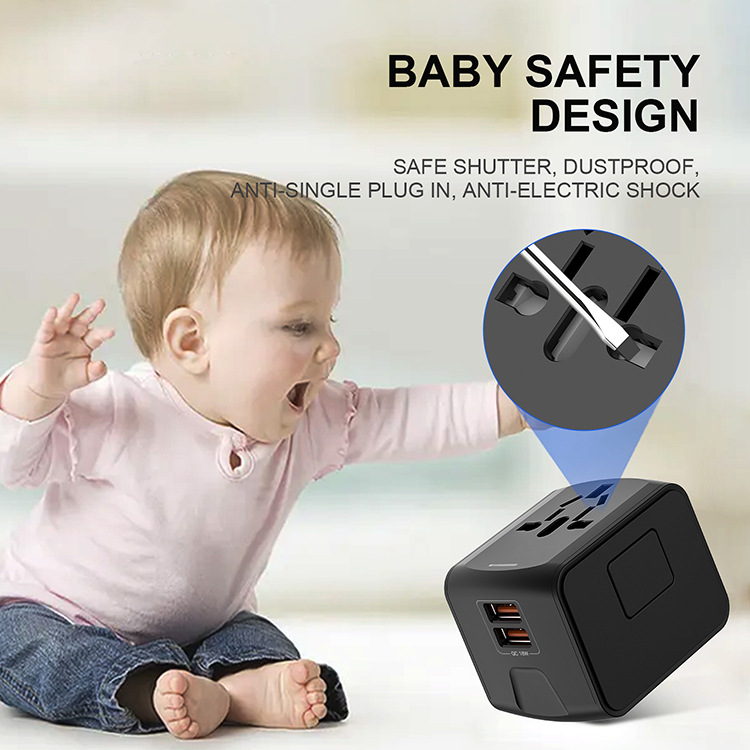 Travel charger conversion socket power adapter PD20W conversion plug QC3.0 multi-function charging stand