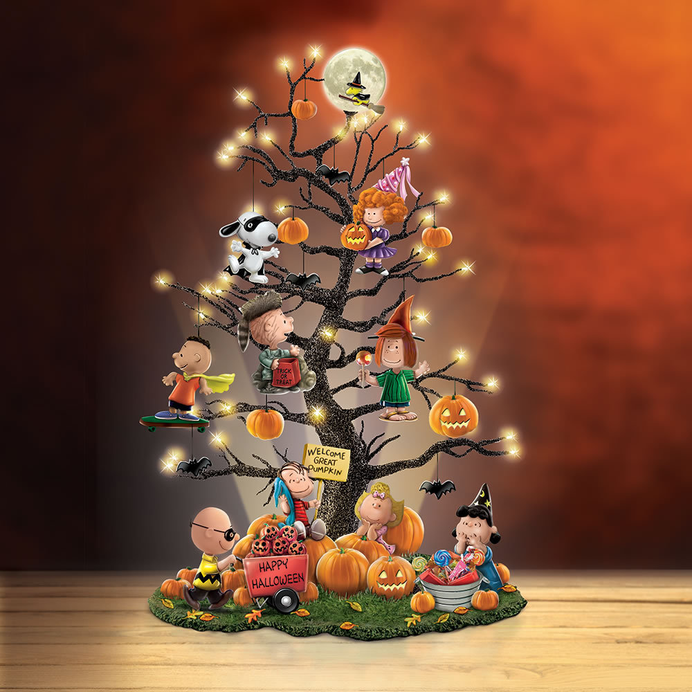 Illuminated Halloween Tree Pumpkins Home Decor