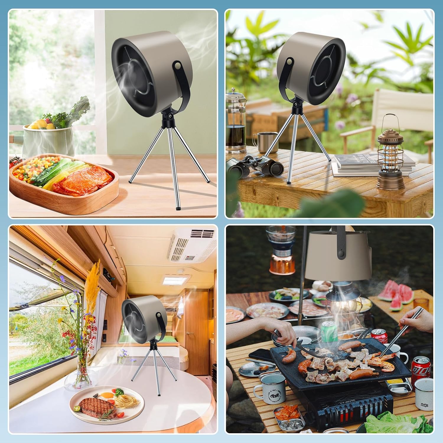 Indoor BBQ portable fan