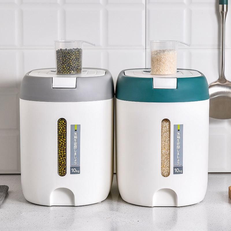 Rice Bucket Insect-Proof Moisture-Proof Sealed Household Food Grade Rice Jar Rice Box Flour Rice Storage Rice Jar Storage Box