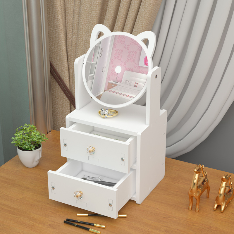 Makeup box mirror for bedroom