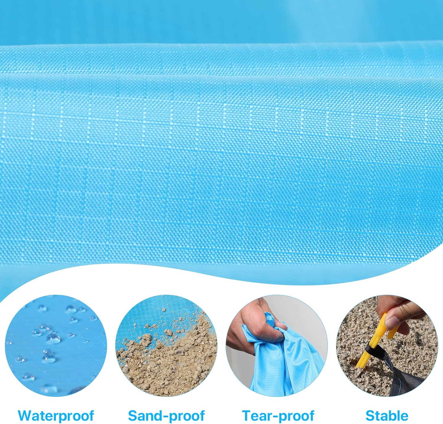 Beach blanket 74'' X 81'' water proof and sand proof