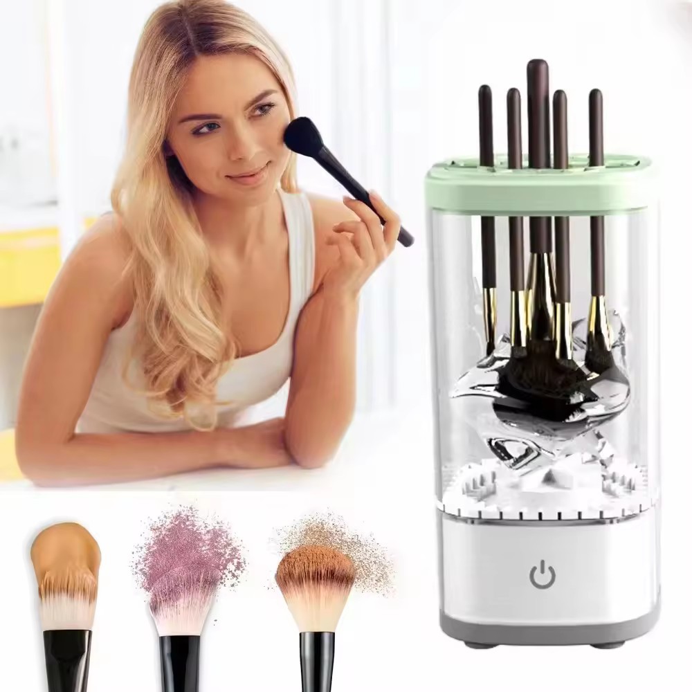 Electric makeup brush cleaner