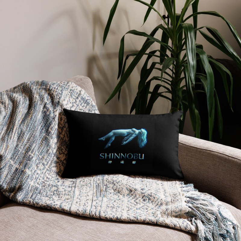 SHINNOBU Decorative Blue Pillow