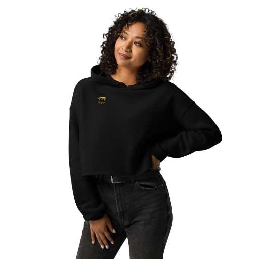 Black Cropped Hoodie