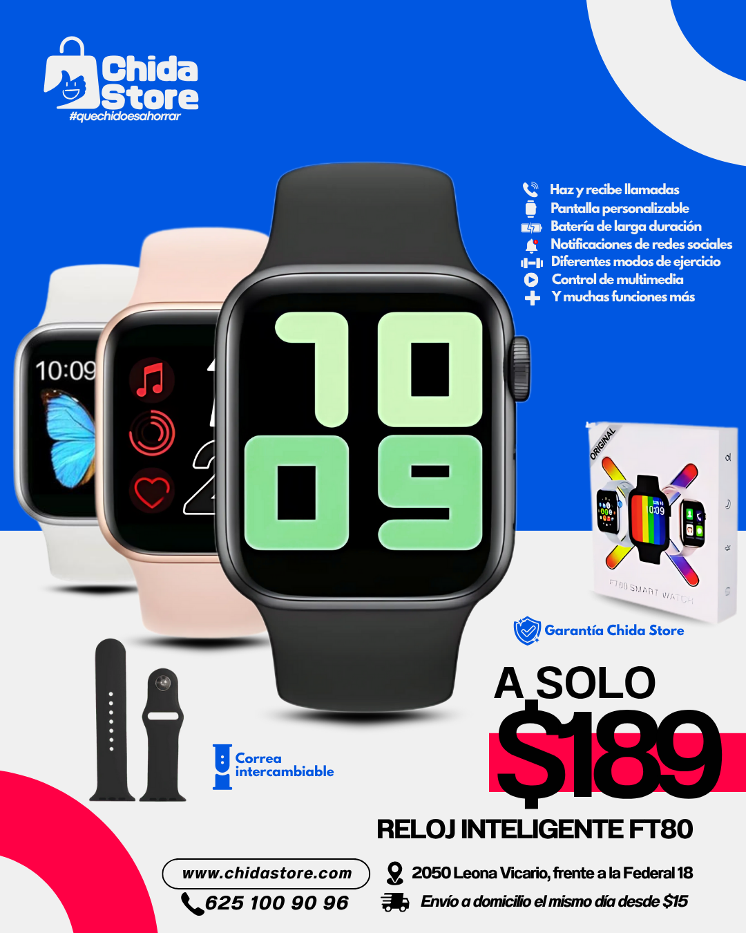 Reloj Inteligente FT80