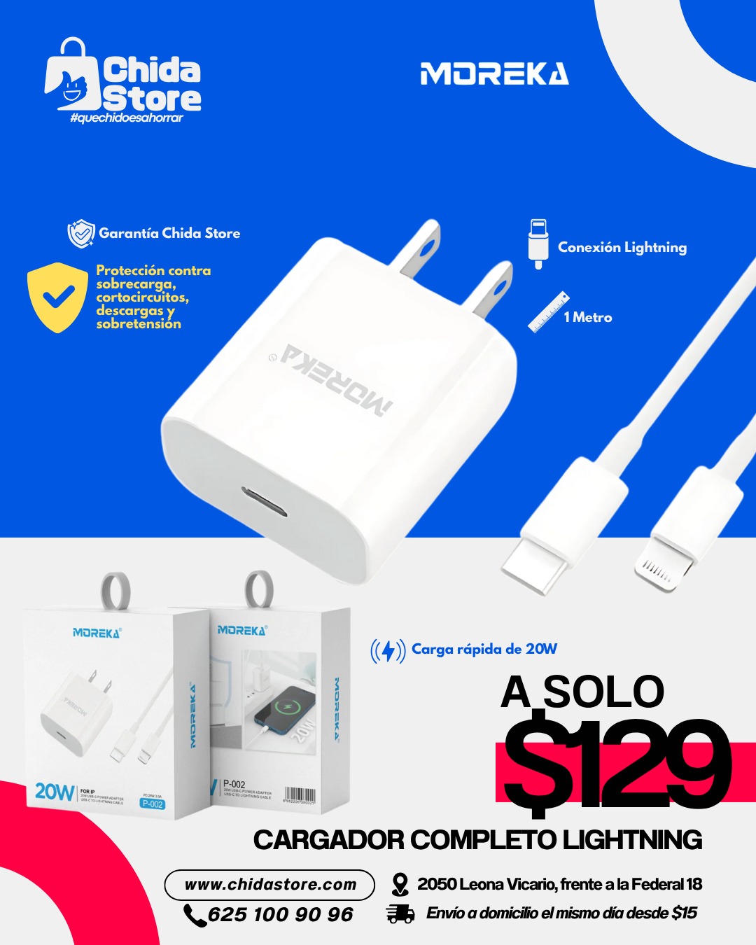 Cargador completo Lightning