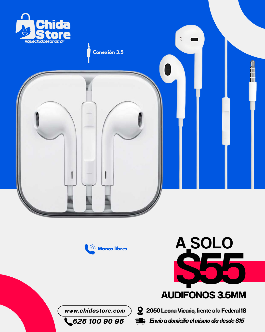 Audífonos 3.5mm