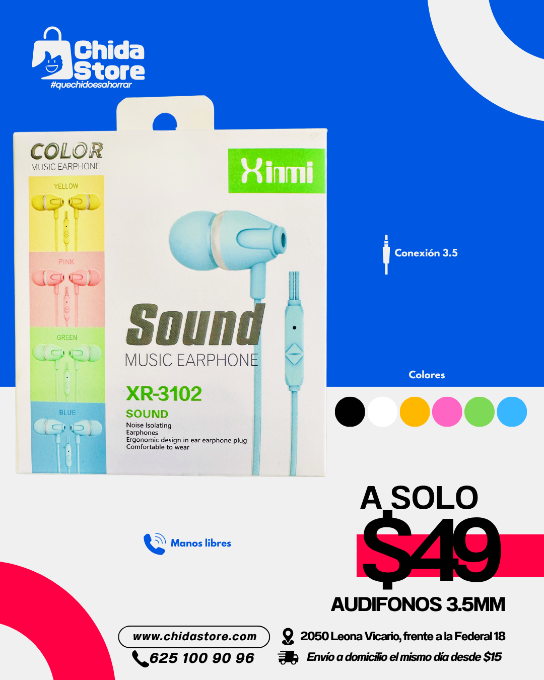 Audífonos 3.5mm