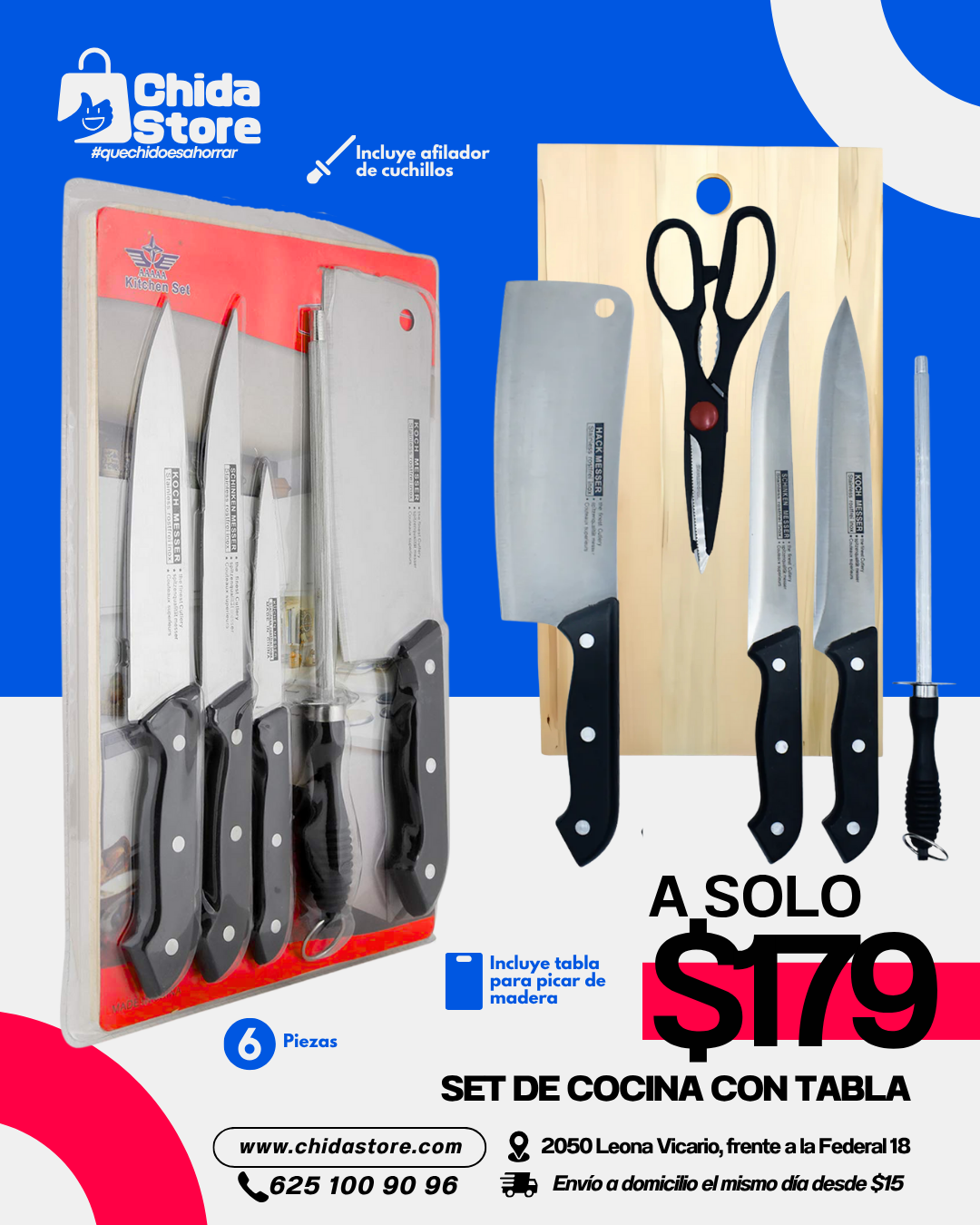 Set de cocina con tabla