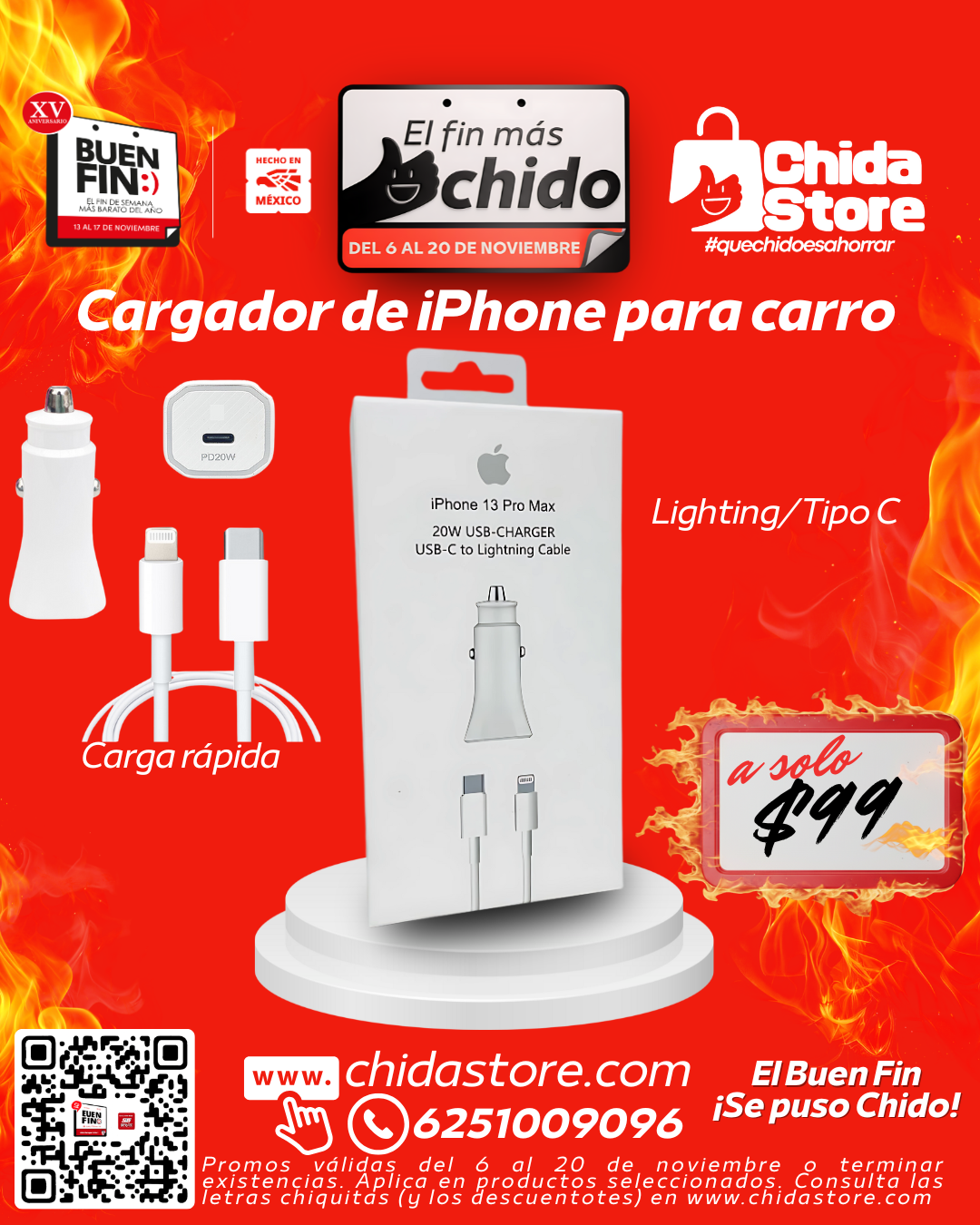 Cargador de iPhone para carro