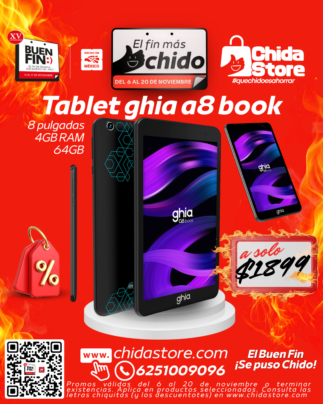 Tablet ghia a8 book