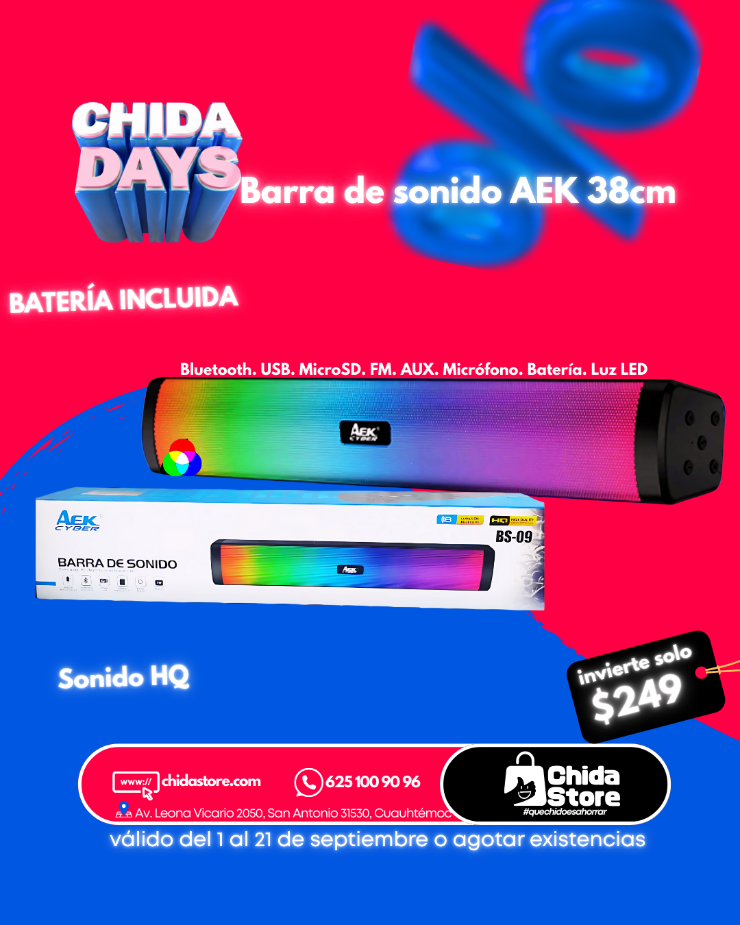 Barra de sonido AEK 38cm