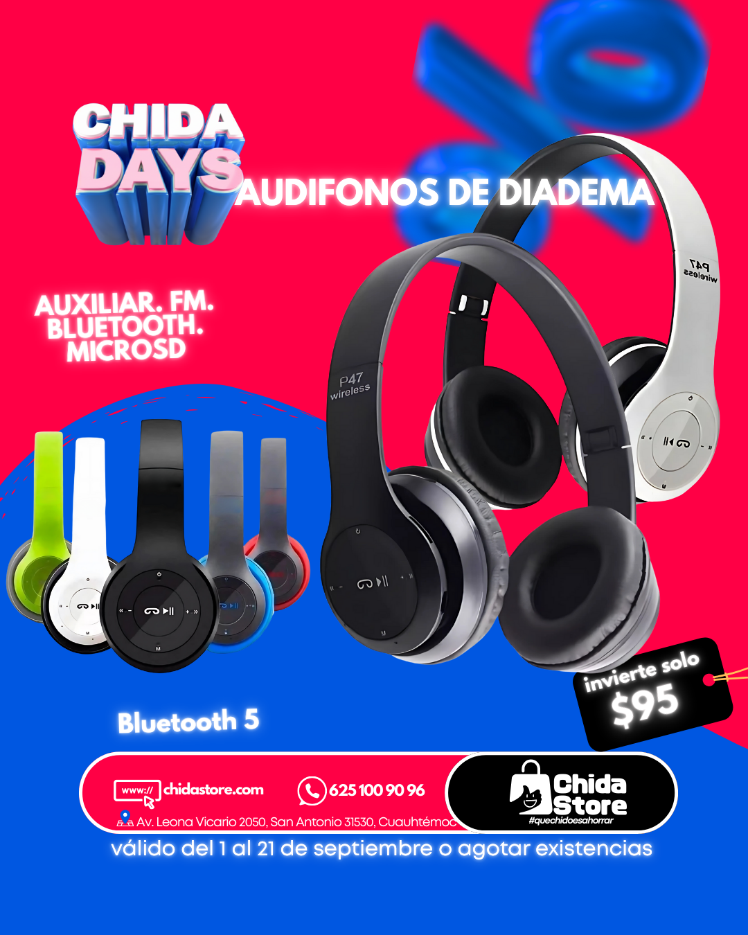 Audífonos de diadema