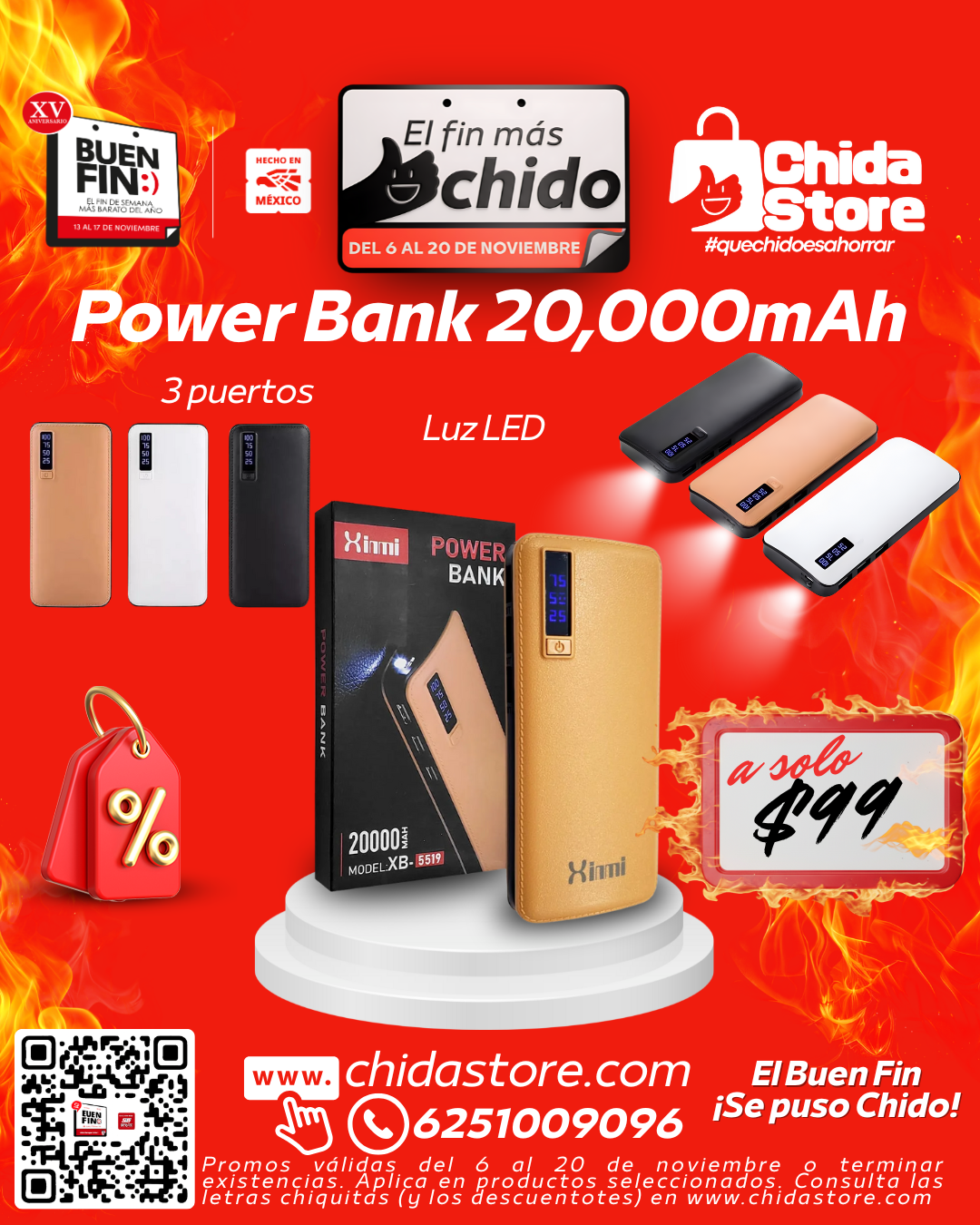 Power Bank 20,000mAh