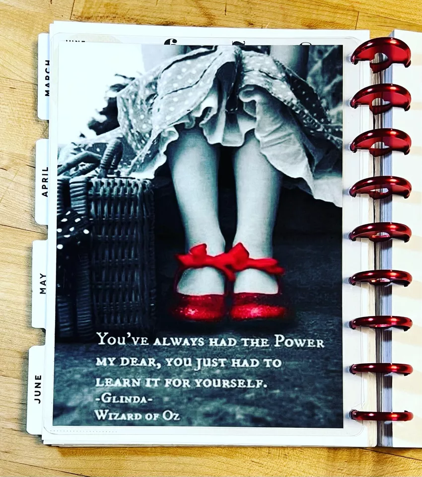 Oz Inspired Red Slipper Glinda Good Witch Quote