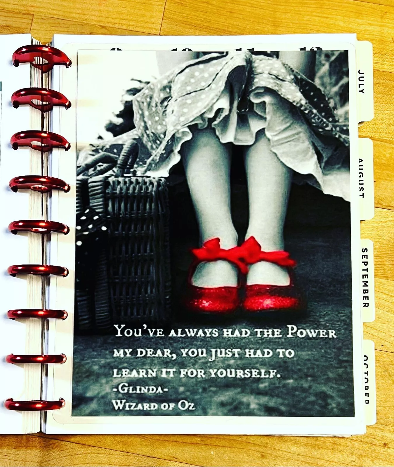 Oz Inspired Red Slipper Glinda Good Witch Quote