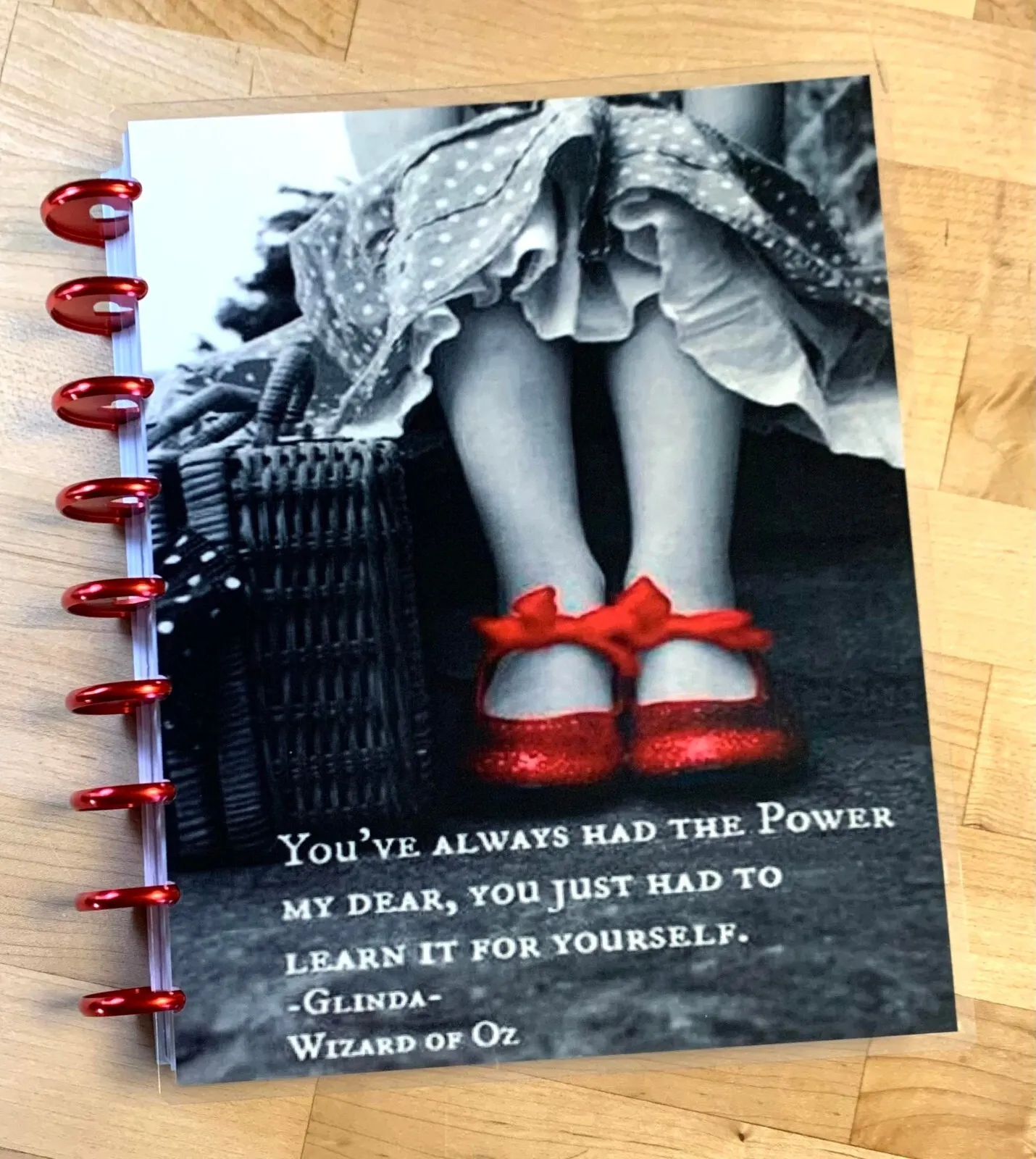 Oz Inspired Red Slipper Glinda Good Witch Quote
