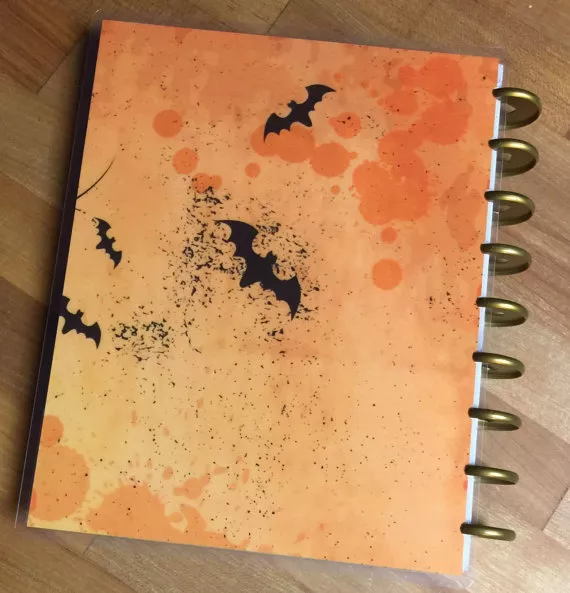 HALLOWEEN Black Cat Bats Spooky Happy Halloween