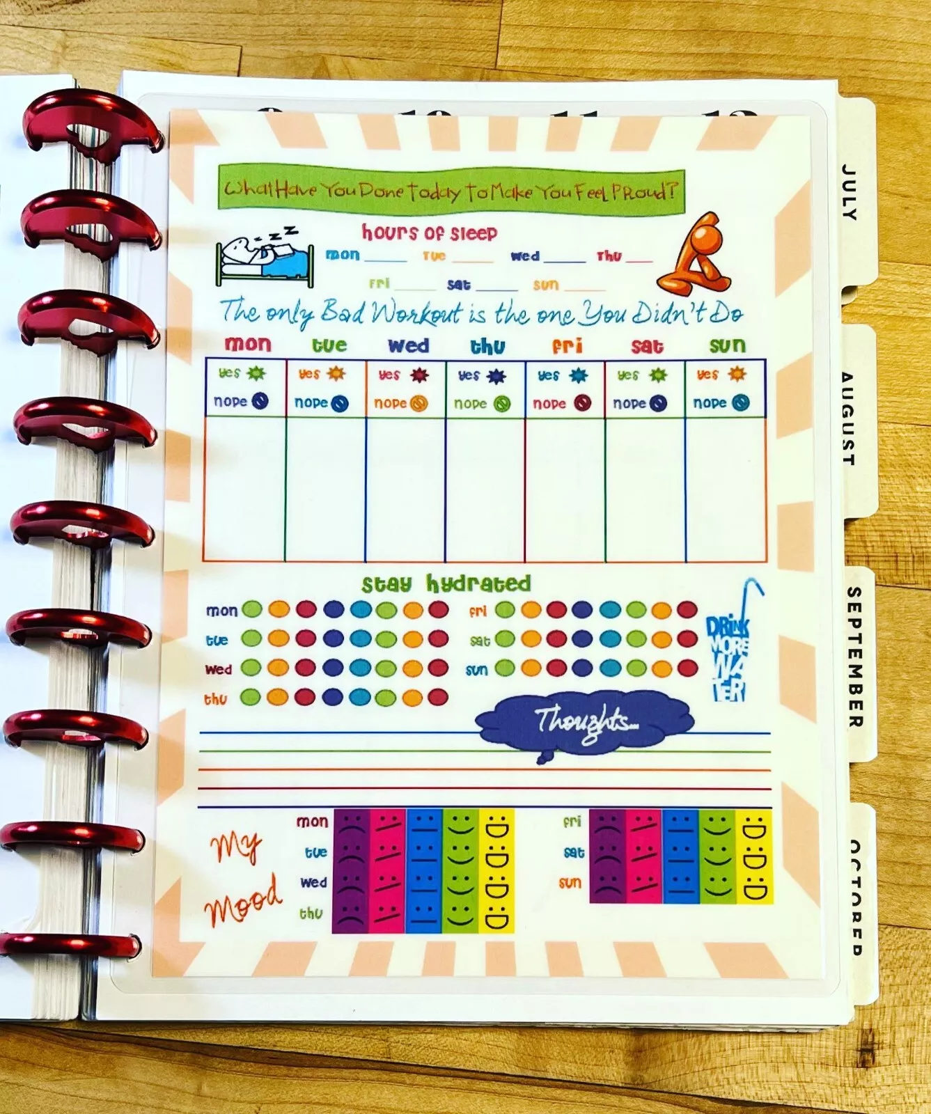 Fitness Sleep Mood Food Tracker